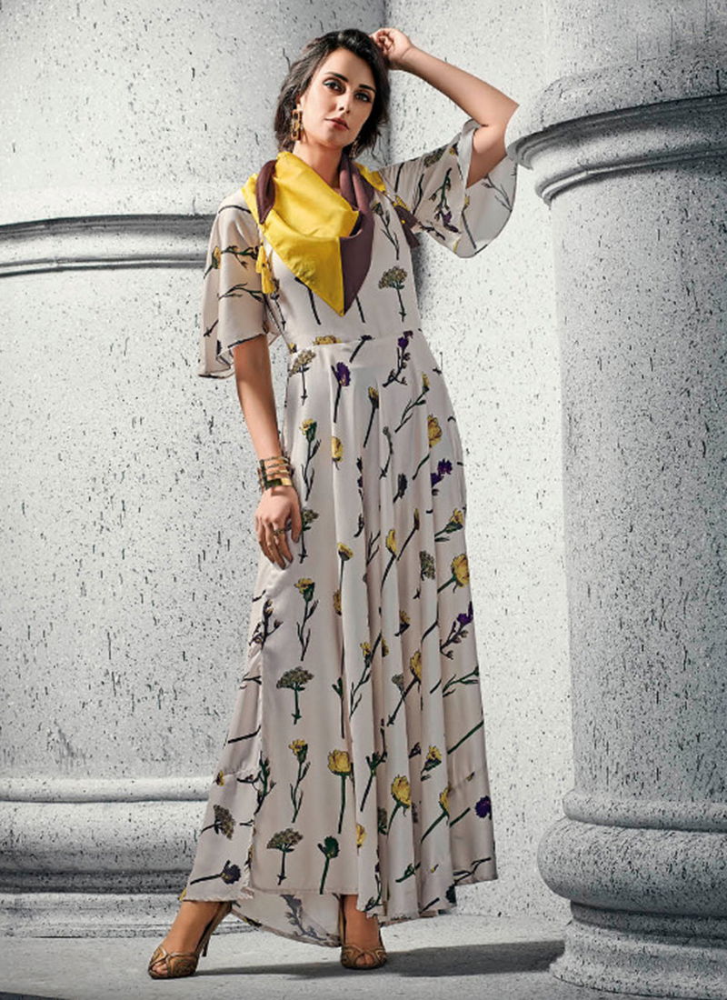 Shades Vol 2 Cotton Silk Satin Digital Print New Designer Long Kurti Collection 4191-4198
